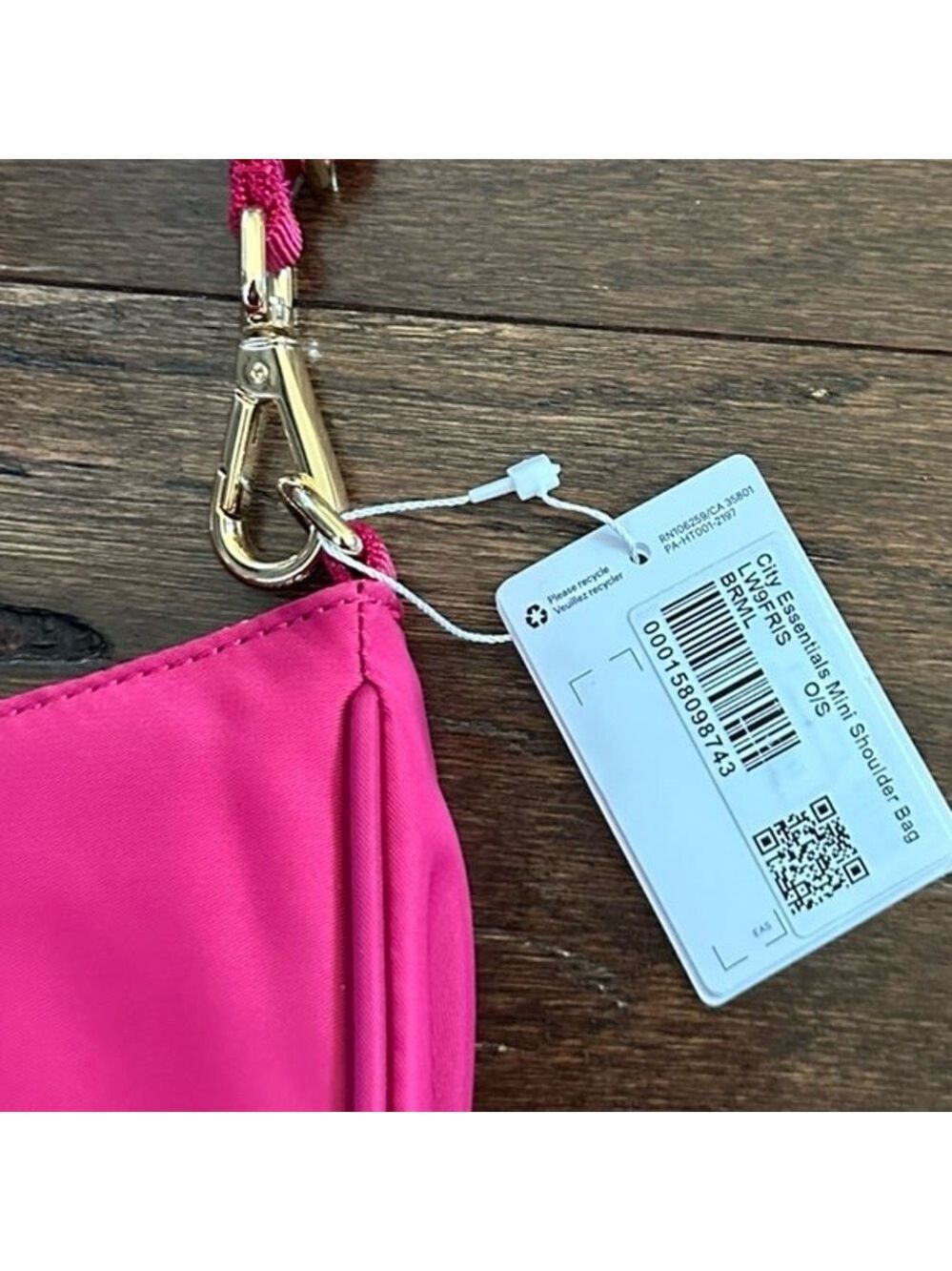 Lululemon-City Essentials Mini Shoulder Bag 1L-Berry Rumble-NWT - Picture 7 of 12